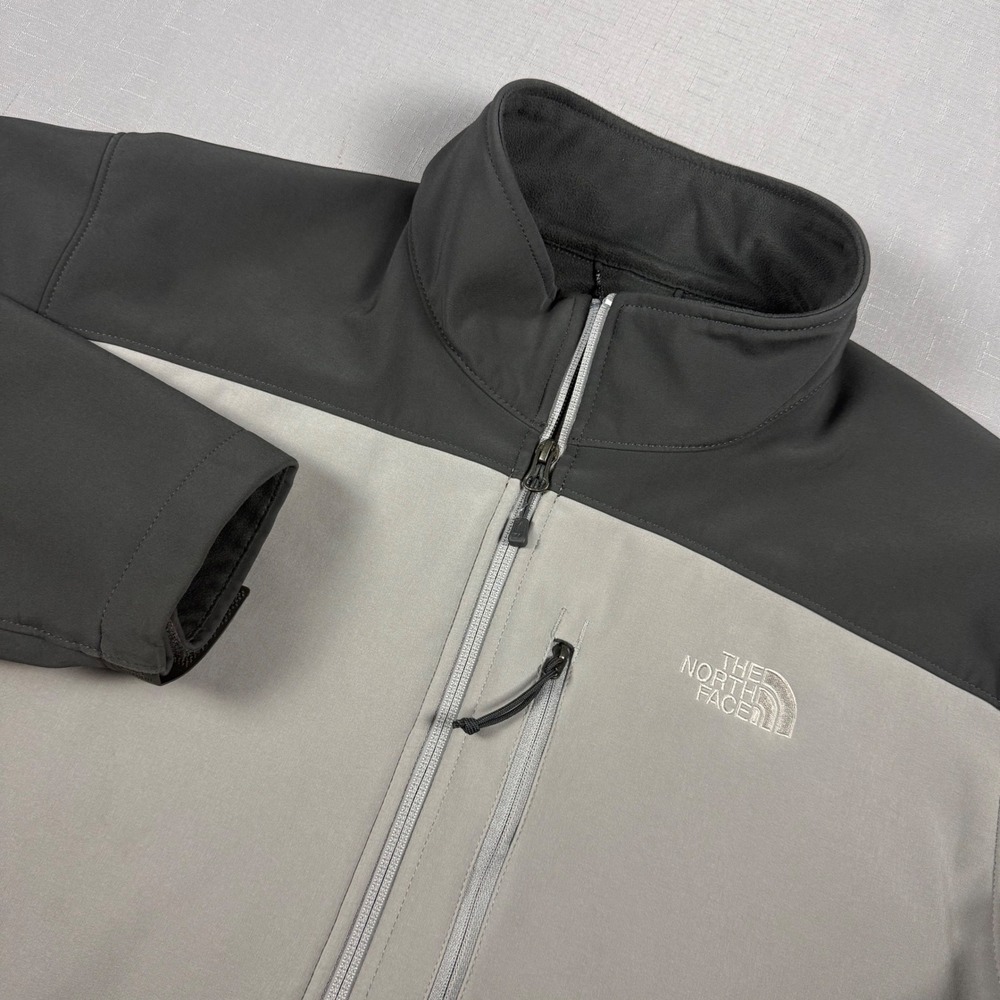 The North Face Apex Bionic Softshell Jacket Mens XL Grey Full Zip Windproof